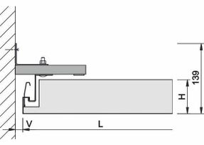 Lindner F30 Hook-On-Swing-Down-Slide Ceiling