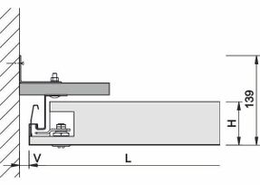 Lindner F30 Hook-On-Swing-Down-Slide Ceiling