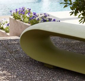 Serralunga Loop Outdoor Bench Moleskin