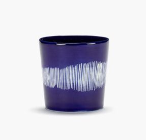 Serax Coffee Cup 25cl Dark Blue - White Stripes Feast