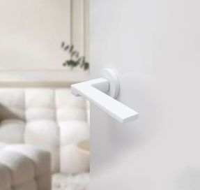Groel Fila Door Handle Set On Round Rose