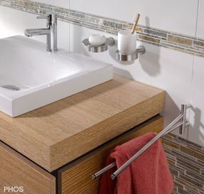 phos Double Towel Rail Stainless Steel – With Two Swiveling Bars