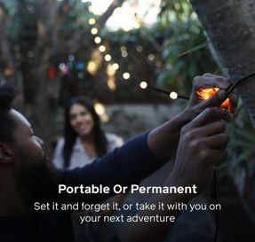 Biolite Solar String Lights: 44' White Portable String Lights & Mobile Charger
