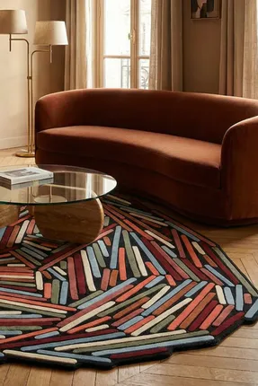 Toulemonde Bochart Winter Twigs Multicolored Winter Wool Rug