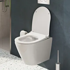 Vitra Universal White Soft-Closing Toilet Seat, Slim - Round