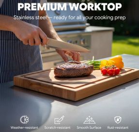 Wayfair FEASTO 35-Inch 3 Piece Freestanding Modular Outdoor Kitchen Set