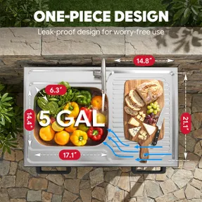 Wayfair FEASTO 35-Inch 3 Piece Freestanding Modular Outdoor Kitchen Set