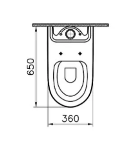 Vitra Sento White Close-coupled Wc - 65 Cm