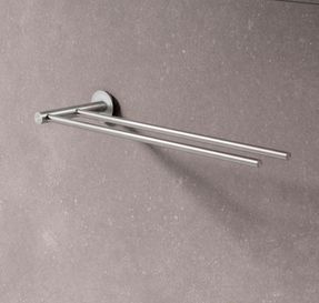Phos Double Stainless Steel Towel Rail, Open On ONE Side