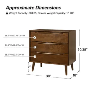 Wayfair Aviannah 30"W Mid-Century Bedside Tables