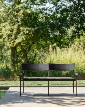 Serax Two Seater Aluminium Black August Chair