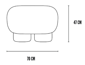 101 Copenhagen Big Foot Bench, Petit - Nubuck