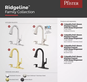 Pfister Faucets Ridgeline Kitchen Taps