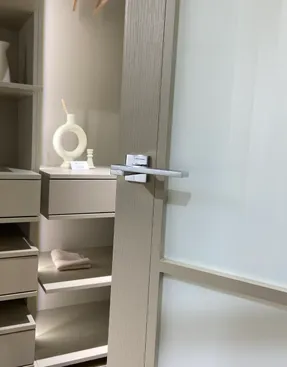 Groel Nadia Door Handle Set On Squared Rose
