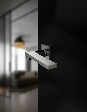 Groel Nadia Door Handle Set On Squared Rose