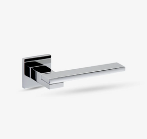 Groel Nadia Door Handle Set On Squared Rose