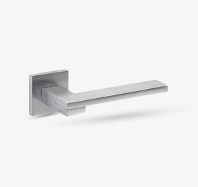 Groel Nadia Door Handle Set On Squared Rose