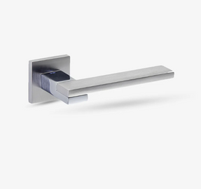Groel Nadia Door Handle Set On Squared Rose