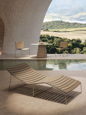 Gandiablasco Cord Chaise Lounge
