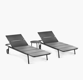 Serax Sun Lounger Aluminium Black August
