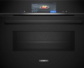 Siemens iQ700 Built-in compact oven with microwave function 60 x 45 cm Black