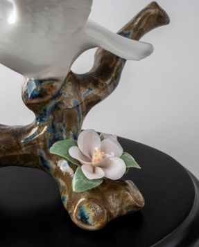 Lladro Doves on A Cherry Tree Figurine