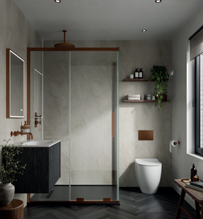 Crosswater Sand Marble Laminate Wall Panel