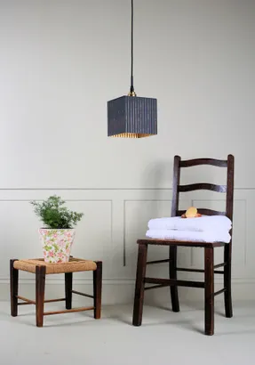 Thelightyard Classic Black & Gold Leaf Bathroom Pendant Light