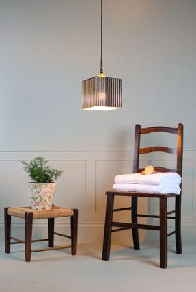 Thelightyard Classic Black & Gold Leaf Bathroom Pendant Light