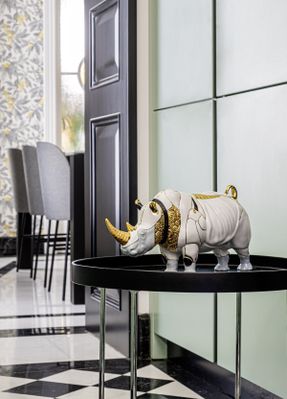 Lladro Rhino Cyborg Sculpture