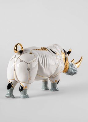 Lladro Rhino Cyborg Sculpture