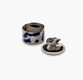 Serax Lidded Ceramic Pot 02 Beige - Blue Sophia