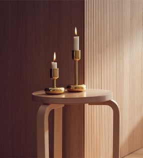 Iittala Candle Holder gift set brass 2pcs