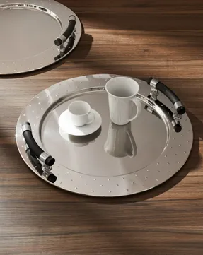 Alessi Mgvass Round Tray With Handles