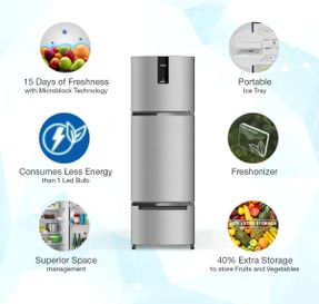Whirlpool Protton NXT 237L 2 Star Frost Free Three-Door Refrigerator