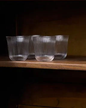 Serax Tumbler L Transparent Ribbed Glass Inku