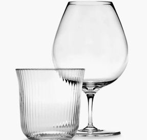 Serax Tumbler L Transparent Ribbed Glass Inku