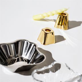 iittala Candle Holder 50+65mm Brass 2 Set