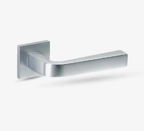 Groel Touch Door Handle Set On Squared Rose