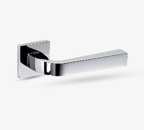 Groel Touch Door Handle Set On Squared Rose