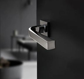 Groel Touch Door Handle Set On Squared Rose