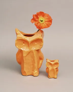 Serax Owl Vase Xs Orange After Midnight