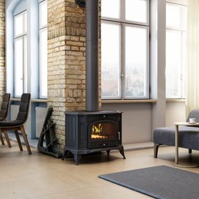 kratki Wood burning cast iron stove kratki k9 automatic air control ø 150 10 kw pyrolysis