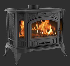 kratki Wood burning cast iron stove kratki k9 automatic air control ø 150 10 kw pyrolysis
