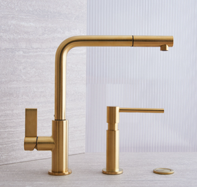 Fosterspa Vela Plus Gold Satin Mixer Taps