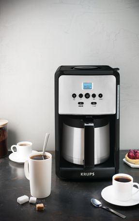 krupsusa 12-Cup Savoy Programmable Black Thermal Coffee Maker ET351050