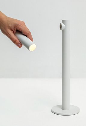 Rossinigroup Voice – White LED Portable Table Lamp