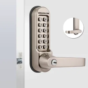 Codelocks CL510 & CL515 Tubular Latch with Key Override Door Lock