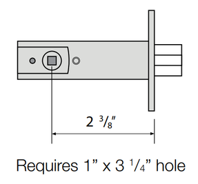 Codelocks CL510 & CL515 Tubular Latch with Key Override Door Lock