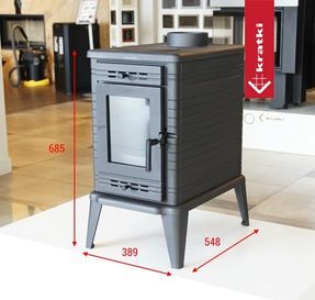 kratki Wood Burning Cast Iron Stove Kratki K10 Ø 130 10 Kw
